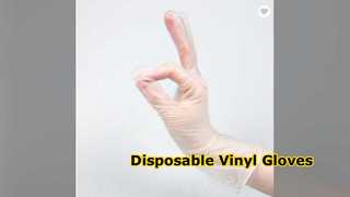 Găng tay Vinyl dùng một lần Xanh đen Trong suốt SML XL