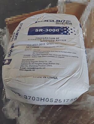 Rutile Titanium Dioxide SR-3000 Bột trắng với 75-77% TiO2 Lớp phủ vô cơ Zr & Al và xử lý hữu cơ