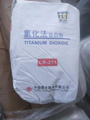TIO2 Chloride Rutile Titanium Dioxide CR-211 Pigment trắng cho PC Khả năng chống nhiệt độ tuyệt vời