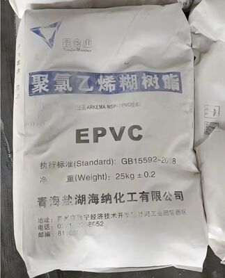 Nhựa PVC nhũ tương PB1156 EPVC Giá trị K 61 với độ nhớt plastisol vừa phải, hàm lượng chất bay hơi cực thấp và độ trắng nhiệt tuyệt vời
