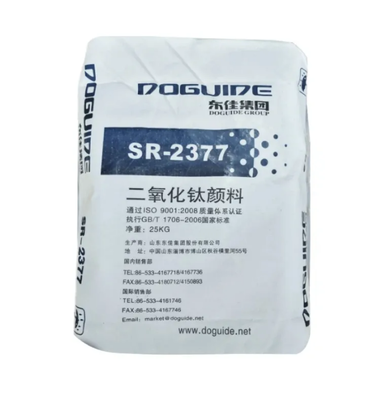 DOGUIDE SR-2377 Rutile Titanium Dioxide với lớp phủ vô cơ Zr-Al cho độ trắng cao và khả năng phân tán nước tuyệt vời