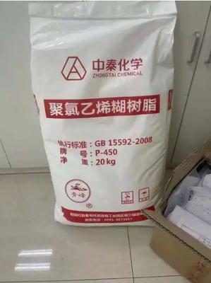 Zhongtai P-450 Sản phẩm PVC đệm nhựa có giá trị K trung bình với độ nhớt thấp và VCM dư lượng thấp cho các sản phẩm PVC mềm