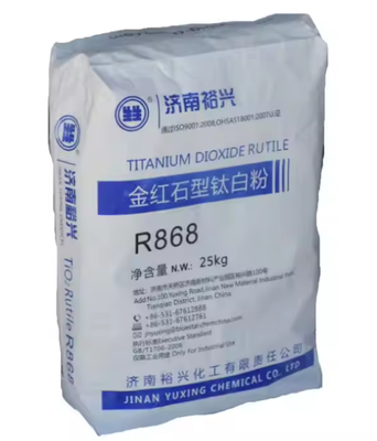 Bluestar Jinan Yuxing R868 Rutile Titanium Dioxide with High Tinting Strength ≥112% Zr-Al Double Inorganic Coating and Optimized Particle Size 0.22~0.28μm