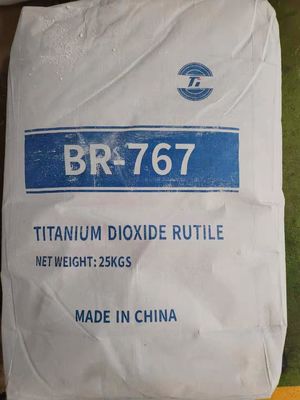 Sắc tố Titan Dioxide Rutile BR-767 TiO2 với lớp phủ Composite Si-Al, Tỷ lệ Rutile cao ≥98,5%, và Kích thước hạt 0,22-0,28μm