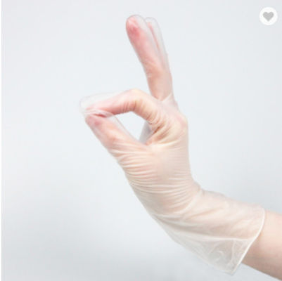 Găng tay nhựa PVC y tế rõ ràng Màu xanh da trời Vinyl Găng tay dùng một lần S M L Xl