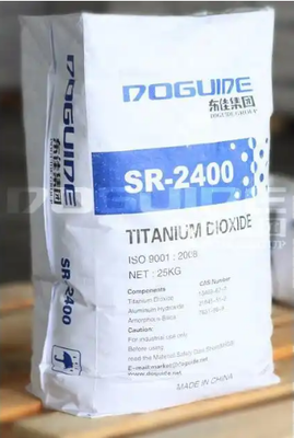 SR-2400 Rutile Titanium Dioxide với độ trắng cao ≥ 97%, Khả năng nhuộm mạnh ≥ 180%, và Lớp phủ silic/Alumina
